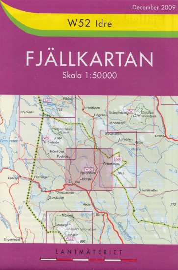 detail Idre W52 1:50t turistická mapa (Švédsko)