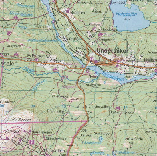 detail Are, Valadalen, Bydalen Z7 1:100t turistická mapa (Švédsko)