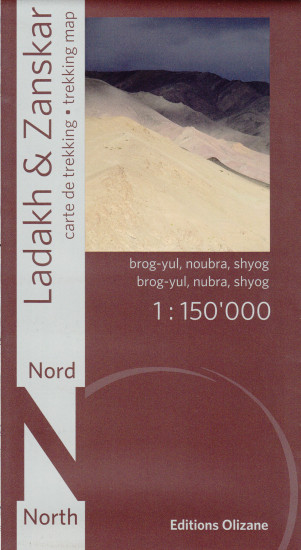 detail Ladakh & Zanskar North (Brog-yul, Nubra, Shyog) 1:150t mapa OLIZANE