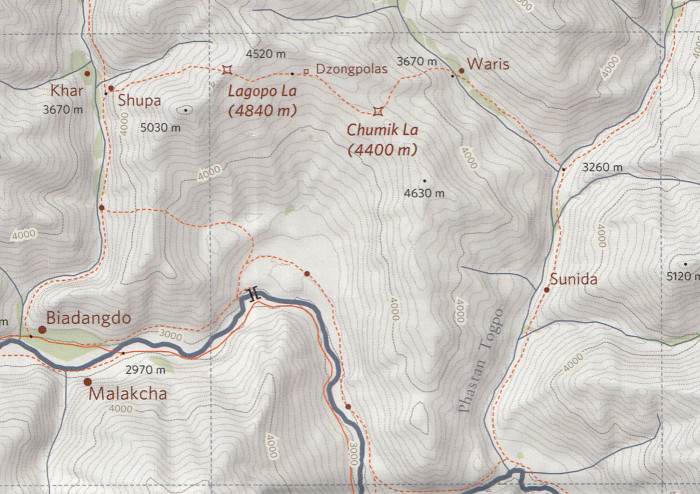 detail Ladakh & Zanskar North (Brog-yul, Nubra, Shyog) 1:150t mapa OLIZANE