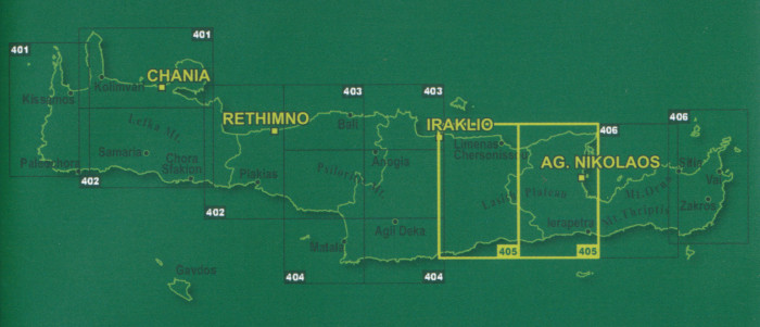 detail Iraklio, Lasithi Plateau (Kréta) 1:50.000, turistická mapa ORAMA #405