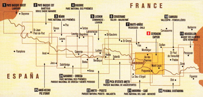 detail #8 Cerdagne, Capcir, Pyrennes Catalunya NRP 1:50t mapa RANDO