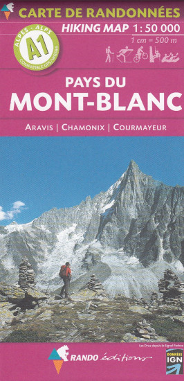 detail A1 Mont-Blanc 1:50t mapa RANDO