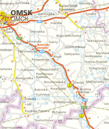 detail Rusko - od Uralu k Bajkalu 1:2m mapa RKH