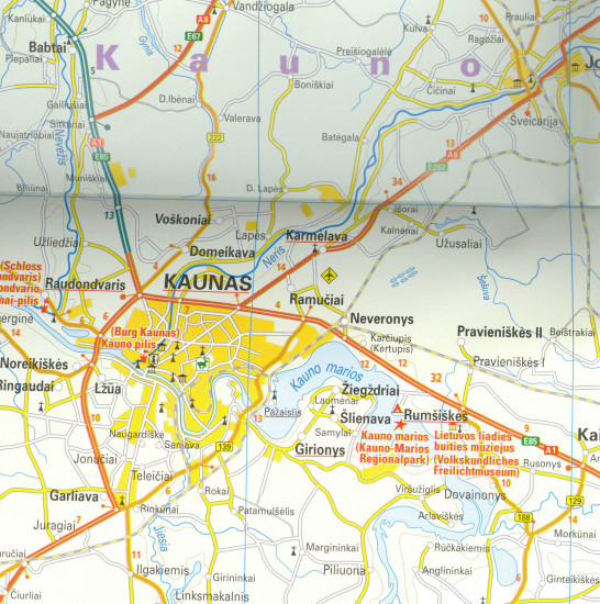 detail Litva (Lithuania) 1:325.000 mapa RKH