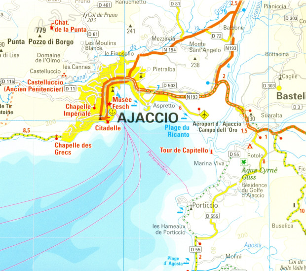 detail Korsika (Corsica) 1:135t mapa RKH