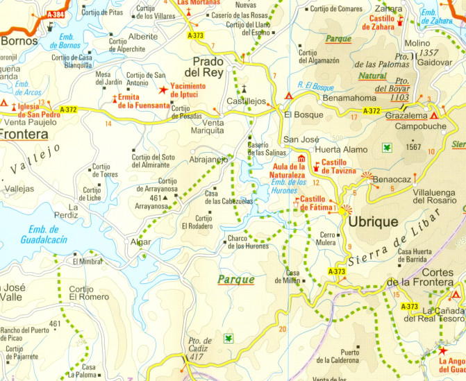 detail Andalusie (Andalucía) 1:350t mapa RKH