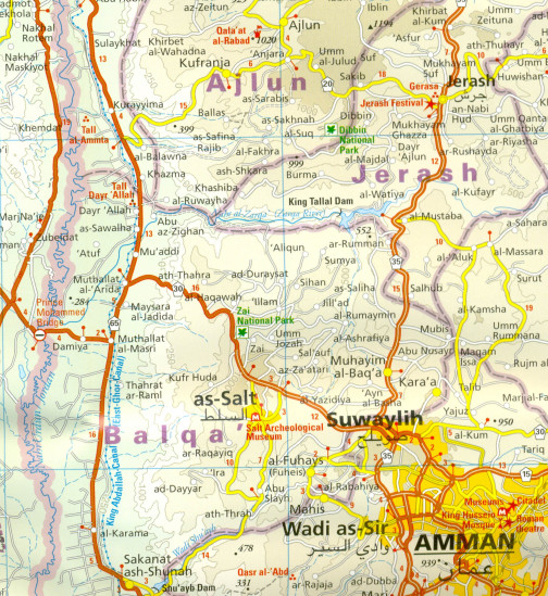 detail Jordánsko (Jordan) 1:400t mapa RKH