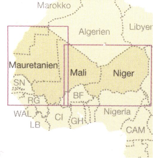 detail Západní Afrika (West Africa) země Sahelu 1:2,2m mapa RKH
