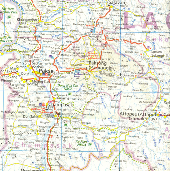 detail Vietnam, Laos & Kambodža (Cambodia) 1:1,2m mapa RKH
