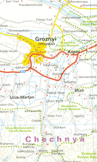 detail Kavkaz (Caucasus) 1:650.000 mapa RKH