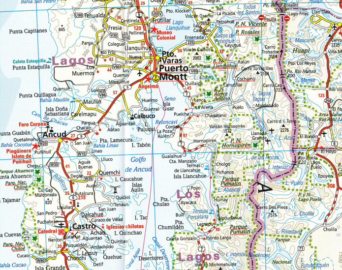 detail Chile 1:1,6m mapa RKH