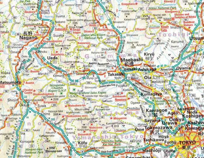 detail Japonsko (Japan) 1:1,2m mapa RKH