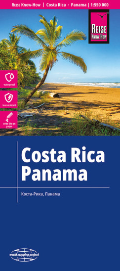 detail Kostarika (Costa Rica) & Panama 1:550.000 mapa RKH