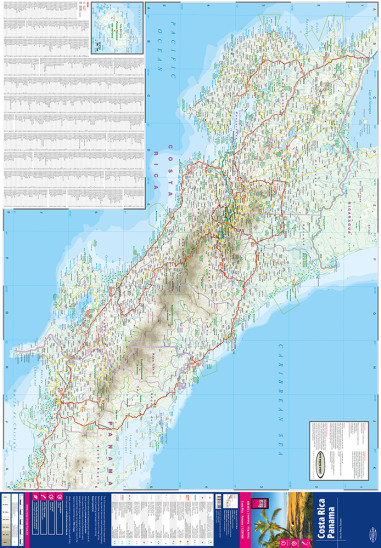 detail Kostarika (Costa Rica) & Panama 1:550.000 mapa RKH
