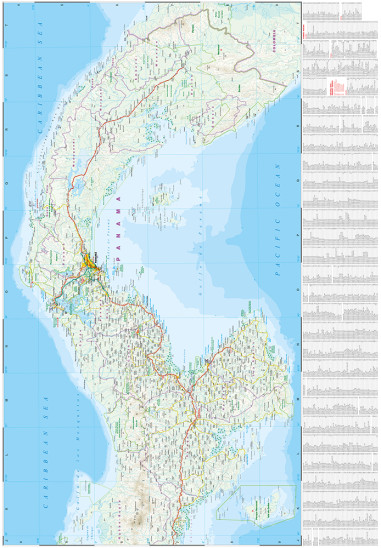 detail Kostarika (Costa Rica) & Panama 1:550.000 mapa RKH