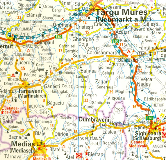 detail Rumunsko, Moldávie (Romania & Moldova) 1:600t mapa RKH