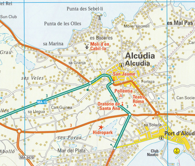 detail Malorka Sever (Mallorca North) 1:40.000 turist. mapa RKH