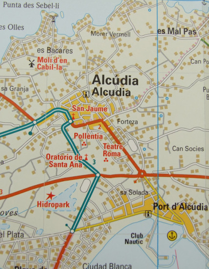 detail Malorka Sever (Mallorca North) 1:40.000 turist. mapa RKH