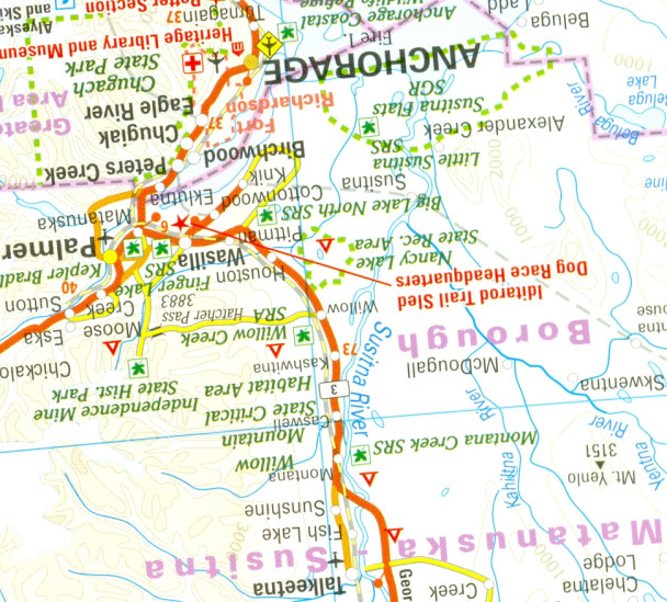 detail Aljaška (Alaska) 1:2m mapa RKH