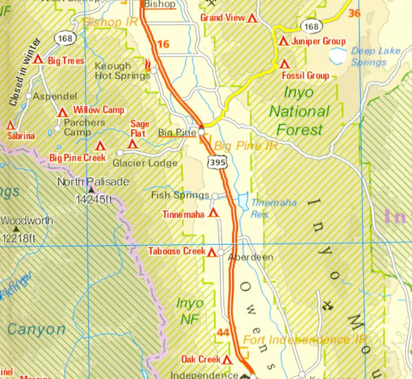 detail USA #6 Kalifornie (California) 1:850t mapa RKH
