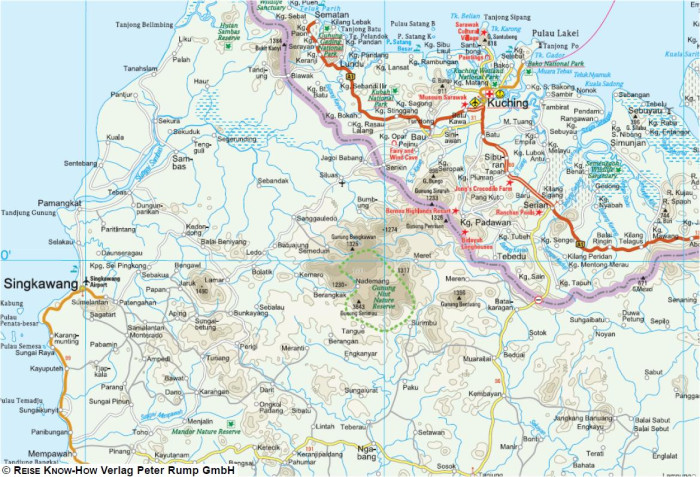 detail Borneo 1:1,2m mapa RKH
