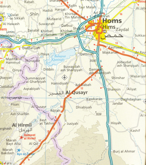 detail Sýrie, Libanon (Syria & Lebanon) 1:600t mapa RKH