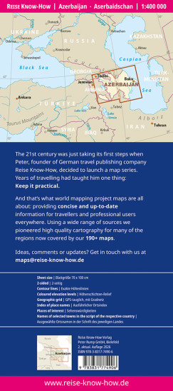 detail Azerbaijan 1:400.000 mapa RKH