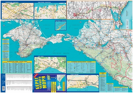 detail Russia´s Black Sea Coast with town plans