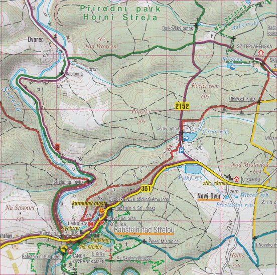 detail Doupovské hory 1:50t turistická mapa (10) SC