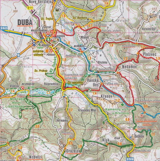 turistická mapa kokořínsko Mělnicko, Kokořínsko. Litoměřicko 1:50t turistická mapa (12) SC  turistická mapa kokořínsko