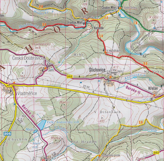 detail Plzeňsko Sever 1:50t turistická mapa (14) SC