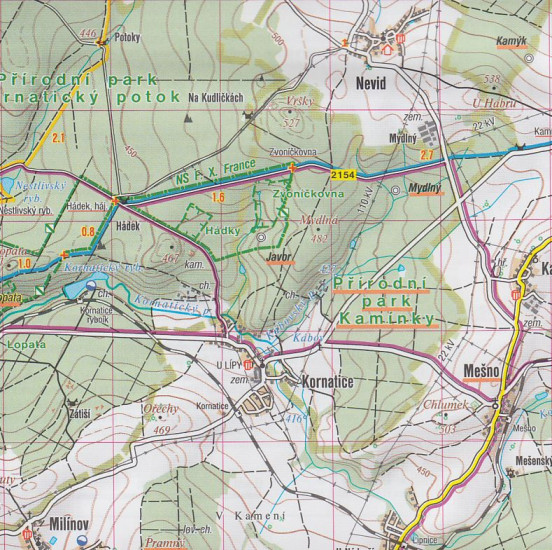 detail Brdy, Příbramsko, Rokycansko 1:50t turistická mapa (17) SC