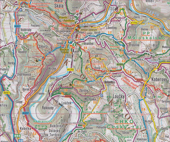 detail Český ráj, Mladoboleslavsko 1:50t turistická mapa (21) SC
