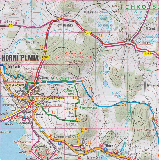 detail Šumava Lipensko 1:50t turistická mapa (36) SC