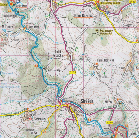detail Žďárské vrchy 1:50t turistická mapa (49) SC