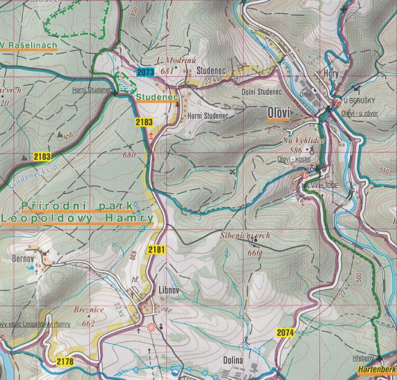 detail Ašsko, Chebsko 1:50t turistická mapa (5) SC