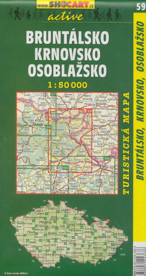 detail Bruntálsko, Krnovsko, Osoblažsko 1:50t turistická mapa (59) SC