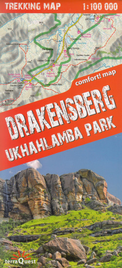 detail Drakensberg Ukhahlamba Park 1:100t trekkingová mapa TQ