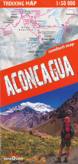 detail Aconcagua 1:50.000 trekkingová mapa TQ