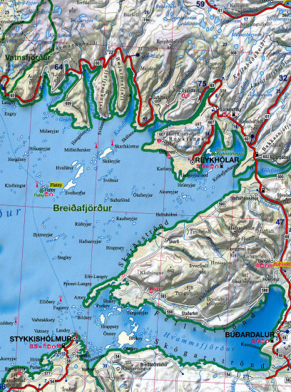 detail Island (Iceland) Map & Guide 1:615.000 TQ