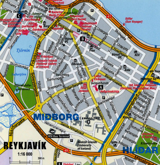 detail Island (Iceland) Map & Guide 1:615.000 TQ