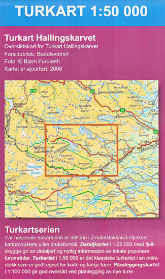 detail Hallingskarvet 1.50.000 mapa (Norsko) #2517