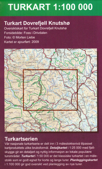 detail Dovrefjell East Knutso 1:100.000 mapa (Norsko) #2710