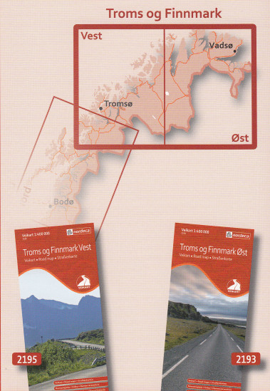 detail Norsko Sever 1.400t mapa Troms/Finnmark #2157