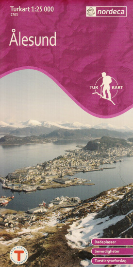 detail Alesund 1:25.000 mapa (Norsko) #2763