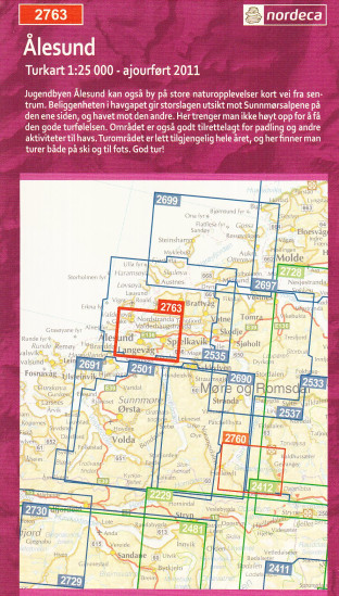 detail Alesund 1:25.000 mapa (Norsko) #2763