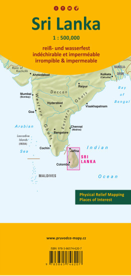 detail Sri Lanka 1:500.000 mapa ITM CZ