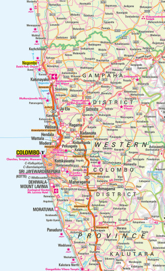 detail Sri Lanka 1:500.000 mapa ITM CZ
