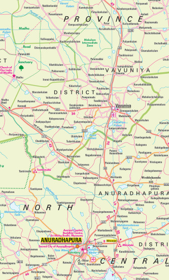 detail Sri Lanka 1:500.000 mapa ITM CZ